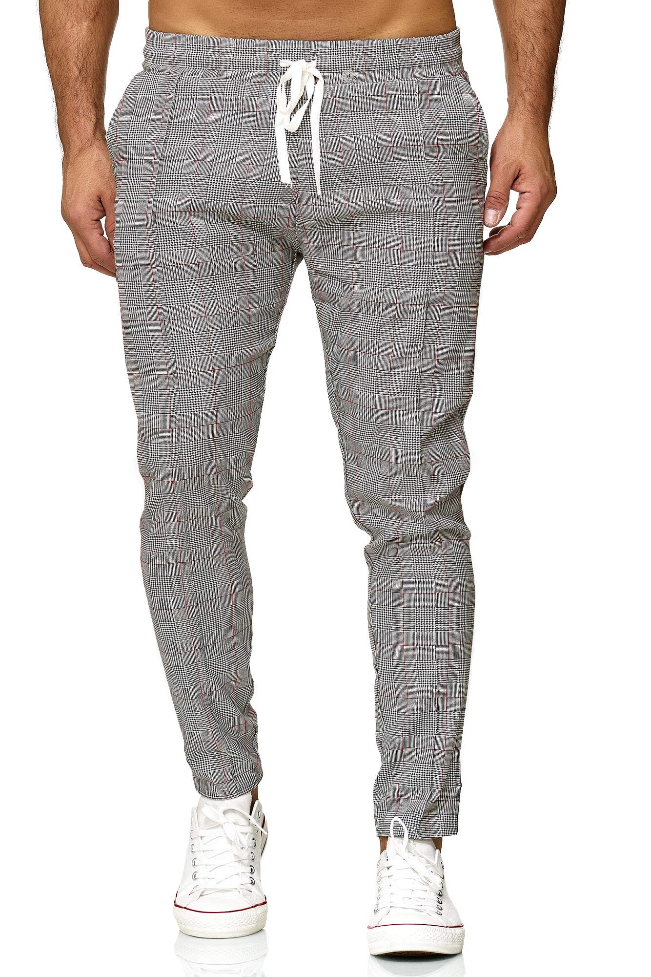RED BRIDGE Pantalone Slim a Quadri Cotone Comfort Casual Elegante