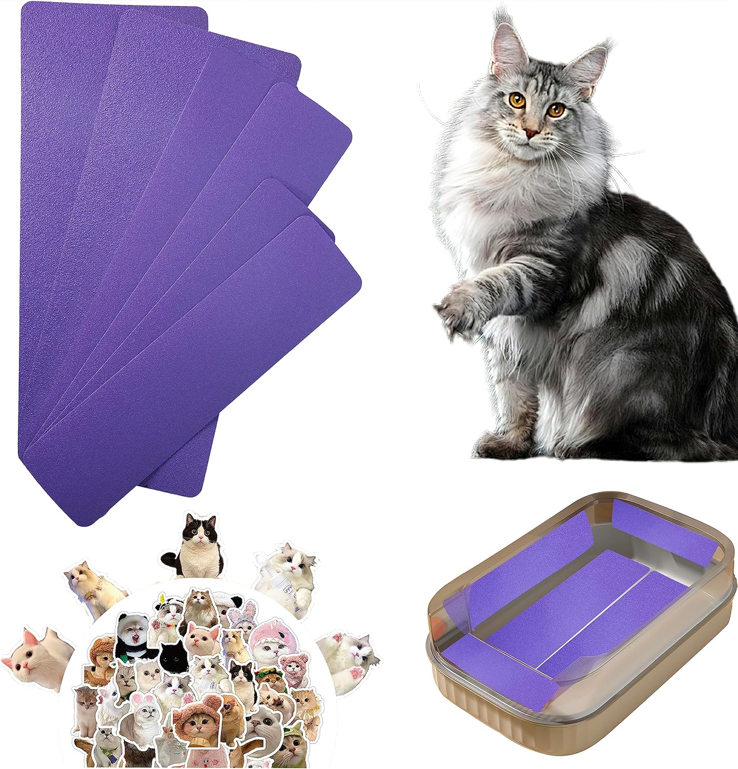 Cat Nail File Scratching Strips 6 Pcs Cat Scratcher