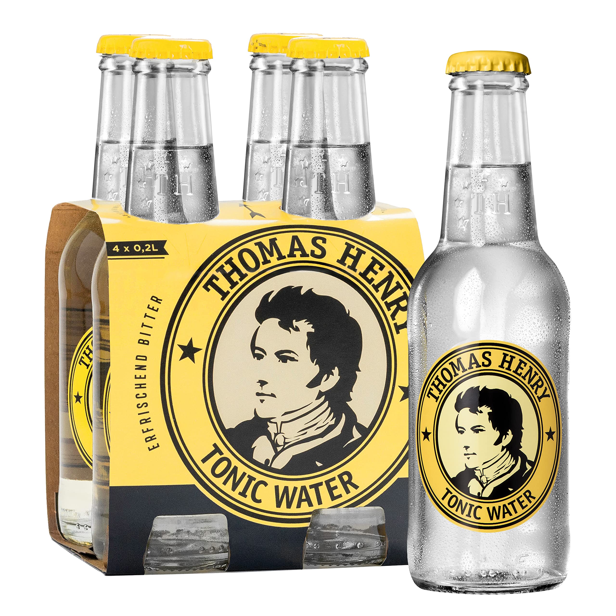Thomas Henry Tonic Water - Lot de 6 verres rafraîchissants (6 x 4 x 0,2 l en verre MW) pour mélanger vos longs drinks et cocktails avec gin & Co.