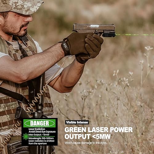 Miniatura 4 de Feyachi Vista láser recargable rojoverde punto Lazer mira para riel Picatinny, pistola táctica de Airsoft, carga magnética USB