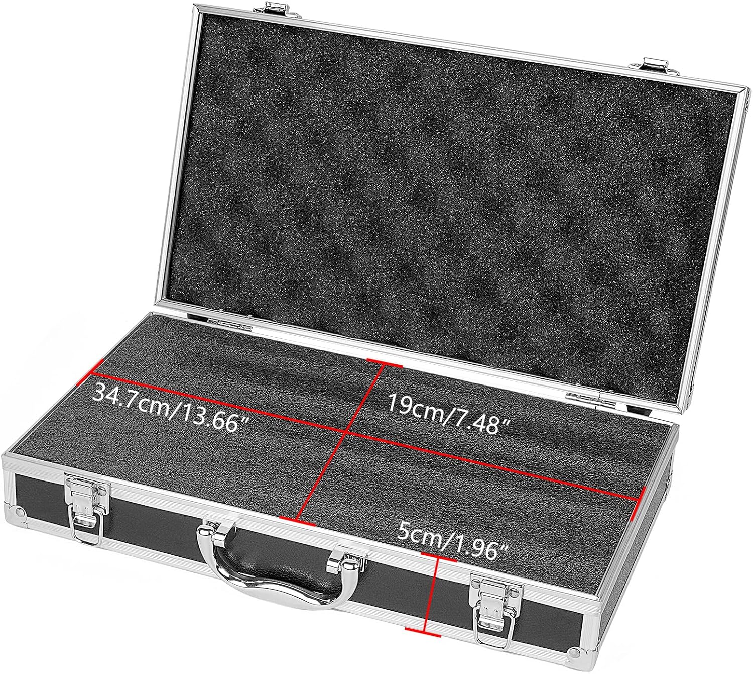 Pro Medium Size Audio Device Microphone Carrying Case, Customizable case with Pre-Diced Foam, Aluminum Alloy Sturdy Build, Ideal Compatible with Audio Device Wireless Mic System Storage cover - Image 2