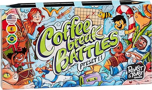 Coffee Break Battles Juego de mesa familiar Juego de mesa para adultos y familia Juego de mesa de aventura A partir de 4 años para 2 jugadores