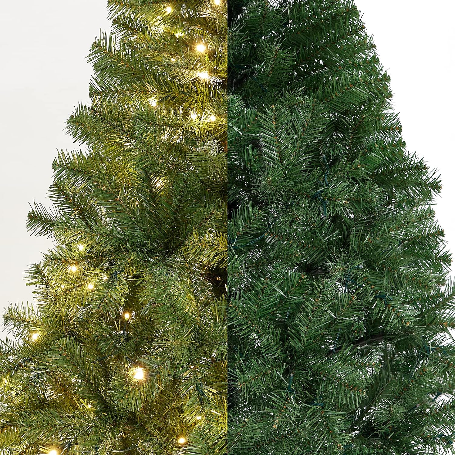 WBHome 6FT Pre-lit Premium Spruce Hinged Artificial Christmas Tree with 250 LED Lights, 800 Prelit Sprout Branch Tips