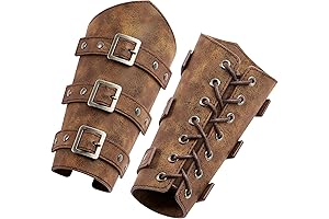 Bane Wrist Gauntlet - Premium Leather Arm Guards, Epic Battle Bracers for Warriors