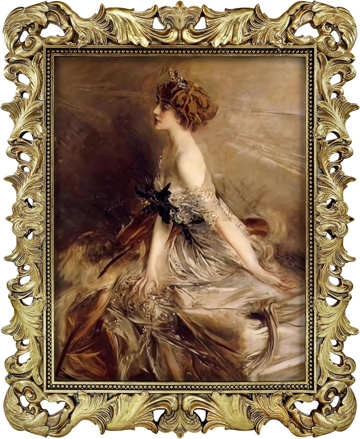 FJXMFRAME Vintage 11x14 Picture Frame Antique Gold Picture