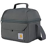 Carhartt 12 Can Two Compartment Lunch Box | Durable, Fully-Insulated Lunch Bag for Women &amp; Men, Large Lunchbox (Gravel)
