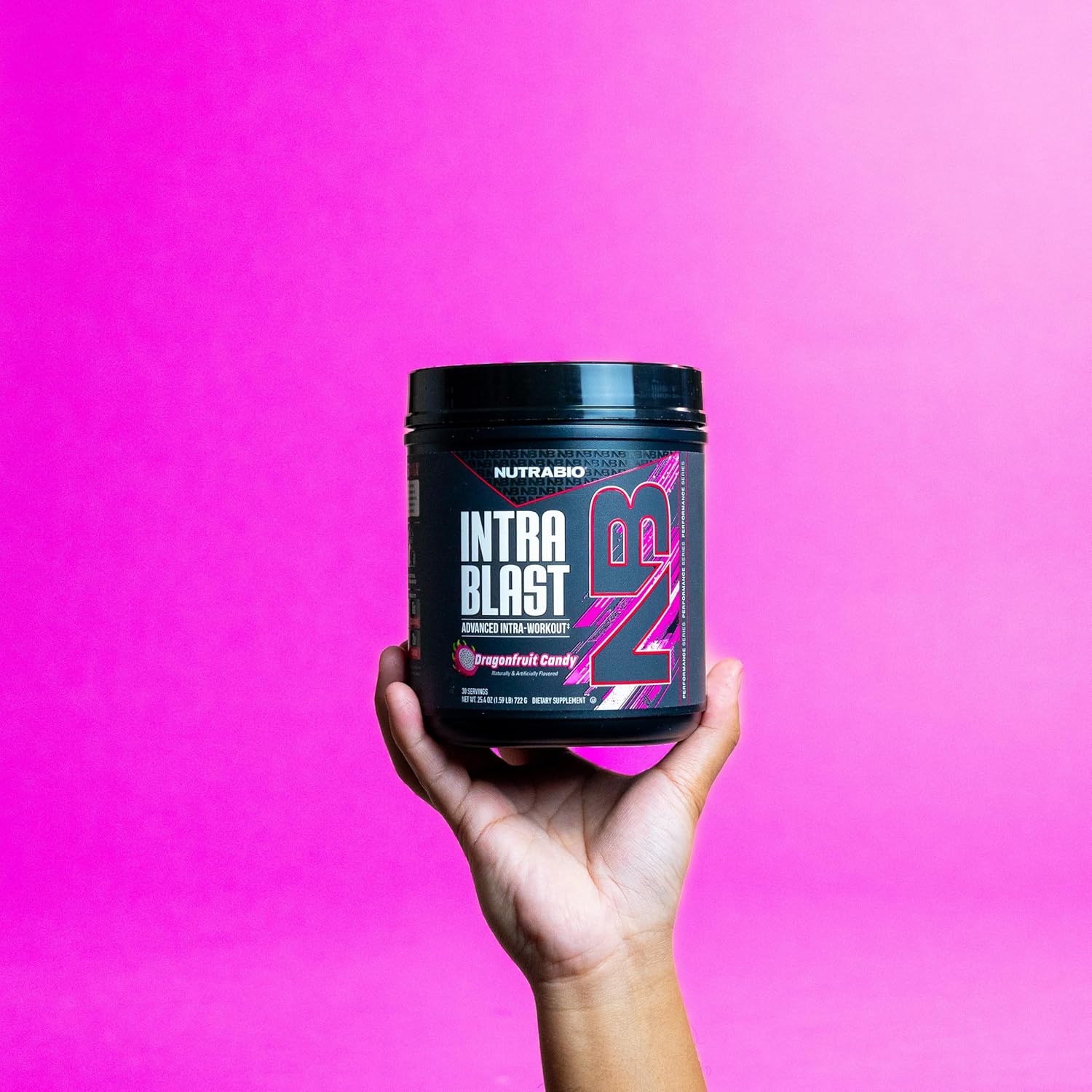 NutraBio Intra Blast Bcaa Powder Amino Acid Supplement, Electrolyte & Hydration Blend, Intra, Pre Workout & Muscle Recovery, 20g Eaa Amino Acids Powder, 5g Glutamine- Dragonfruit Candy, 30 Serving