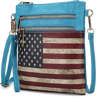 MKFCollection Womens Chocolate Crossbody Handbag