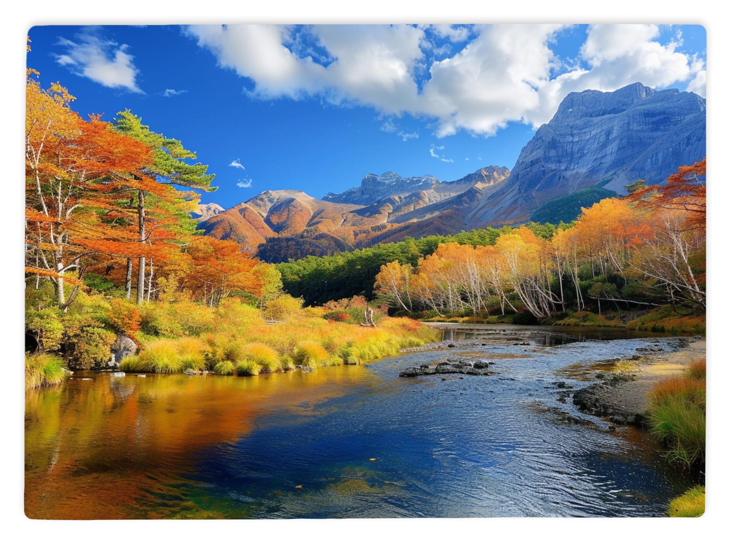 Shopagift Autumn Valley Scenery Glass Chopping Board Large Kitchen Worktop Saver 39cm x 28cm
