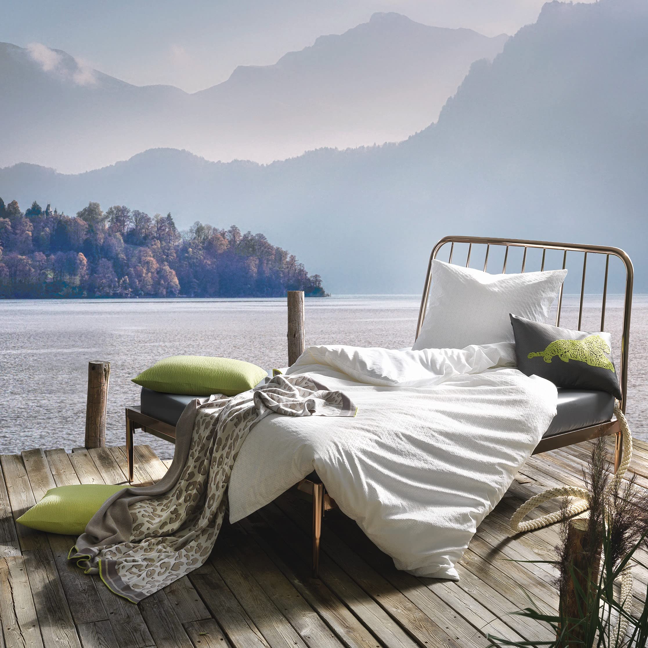 SPORTALM Ropa de cama de 140 x 200 cm, 2 piezas, juego de ropa de cama en calidad satinada, almohada de 80 x 80 cm, funda nórdica blanca, 100% algodón