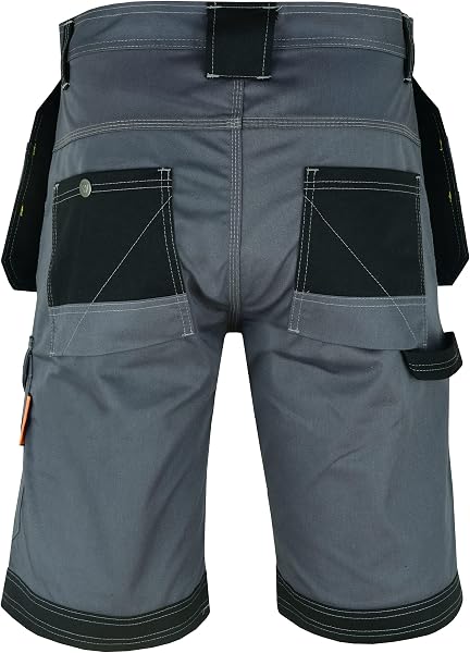 WrightFits Men Holster Work Shorts - Heavy Duty Safety Combat Cargo Summer Shorts - Multi Pockets - Triple Stitched - Durable Workwear - 3