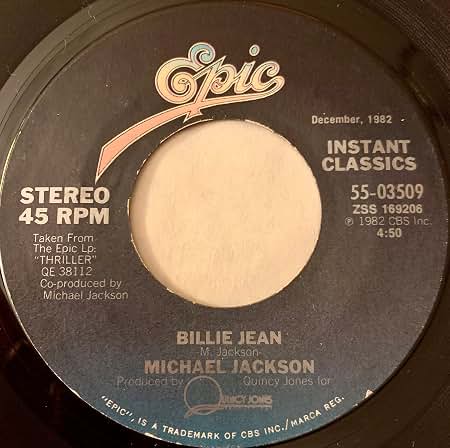 Michael Jackson Billie Jean 7インチ レコード Amazon.com: Michael Jackson - Billie Jean / Can't Get Outta The