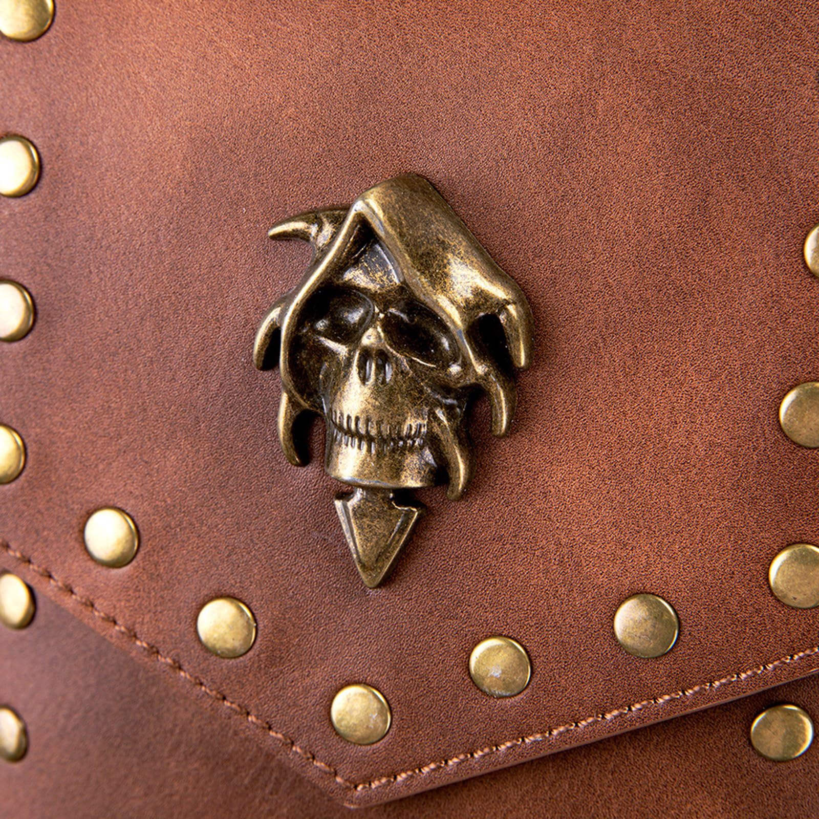 Marsupio retrò Steampunk con cinghia regolabile accessorio da viaggio marsupio per cosplay e appassionati di moda medievale festival marsupio