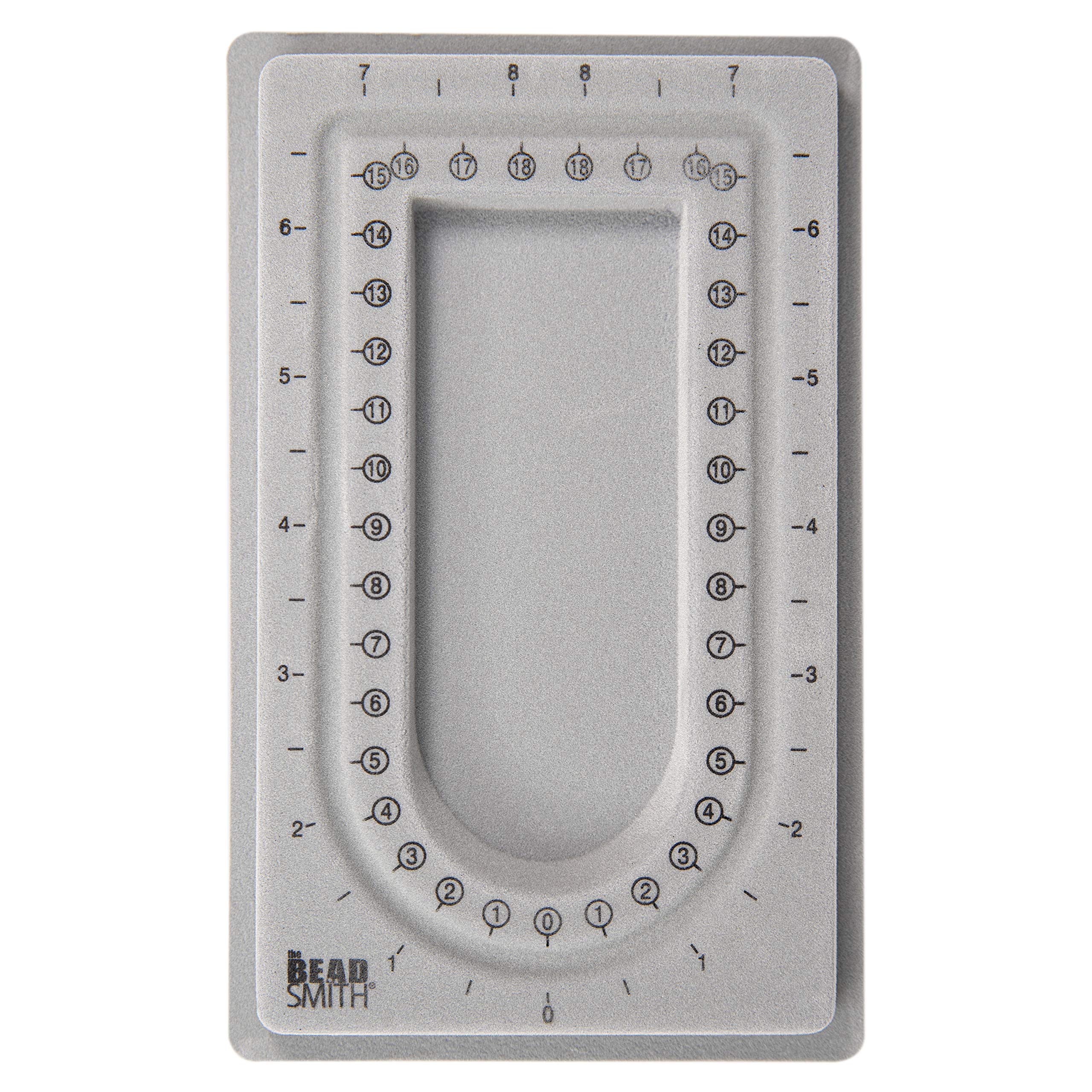 The Beadsmith Mini Bead Board, Grey Flocked, 16” U-Shaped Channel, 4 x 6.75 inches, Design Boards...