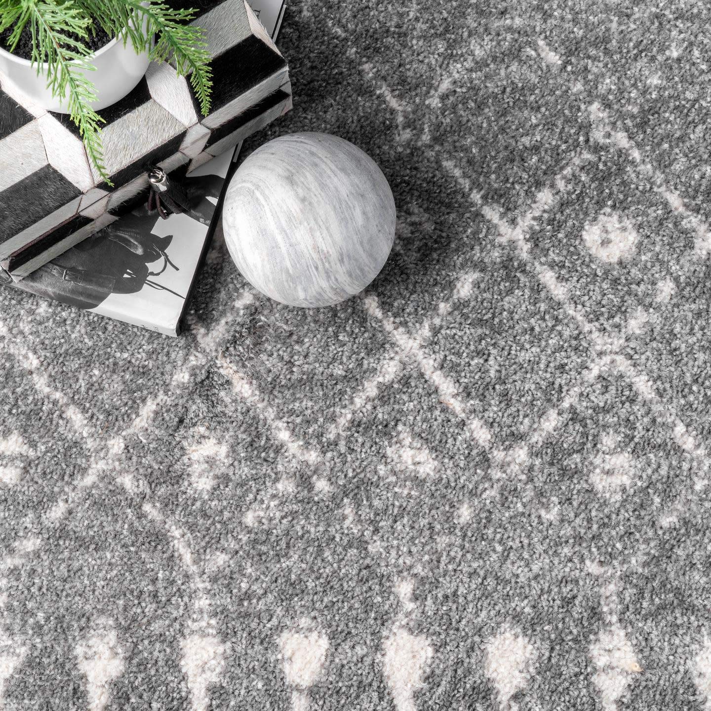 nuLOOM Moroccan Blythe Area Rug, 8' x 10', Dark Grey