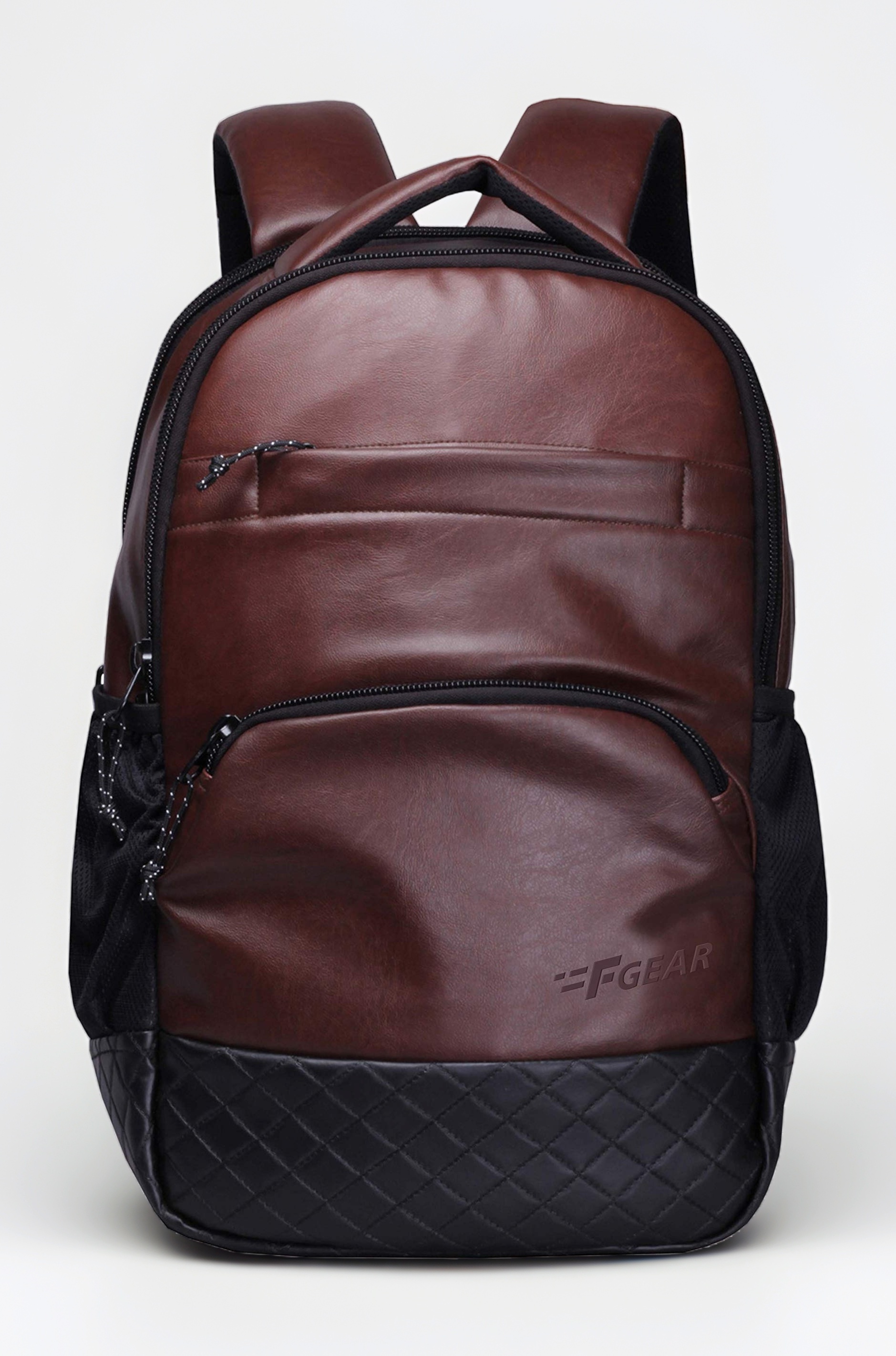 Luxur 25L Medium Laptop backpack Fits upto 17" Laptop Faux Leather Water resistant lightweight, Gifts for Men Women Boys Girls Adults, College/School/Office/Travel Bag