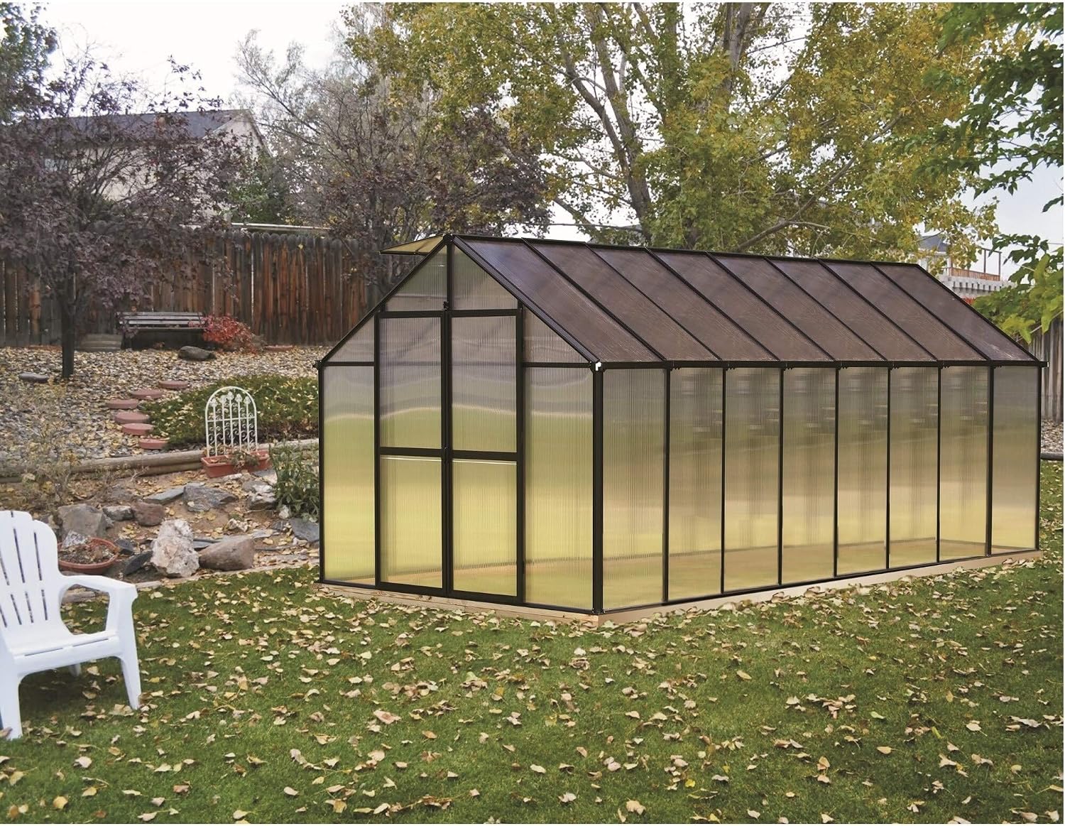 Monticello MONT-20-BK Greenhouse, 8' x 20', Black