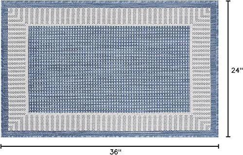 Miniatura 2 de Alfombra para interiores y exteriores, resistente al agua y a la decoloración, de 4 x 6 pies, para patio, terraza, porche, entrada, alfombra de área