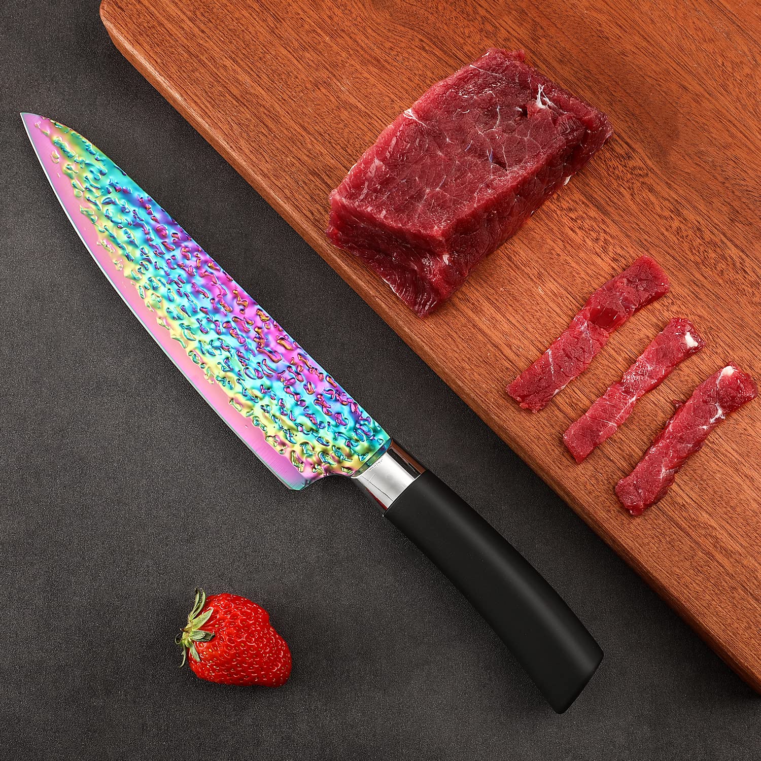 Amazon.com: Rainbow Titanium Knife Set, Sharp Stainless Steel