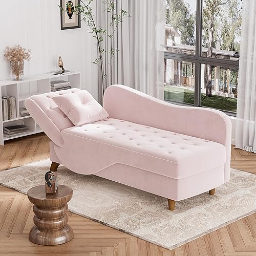 Miniatura 22 de Tumbona interior con almacenamiento, reposabrazos ajustable, silla de lectura reclinable, sofá cama con almohada, futón de terciopelo 3 en 1 para