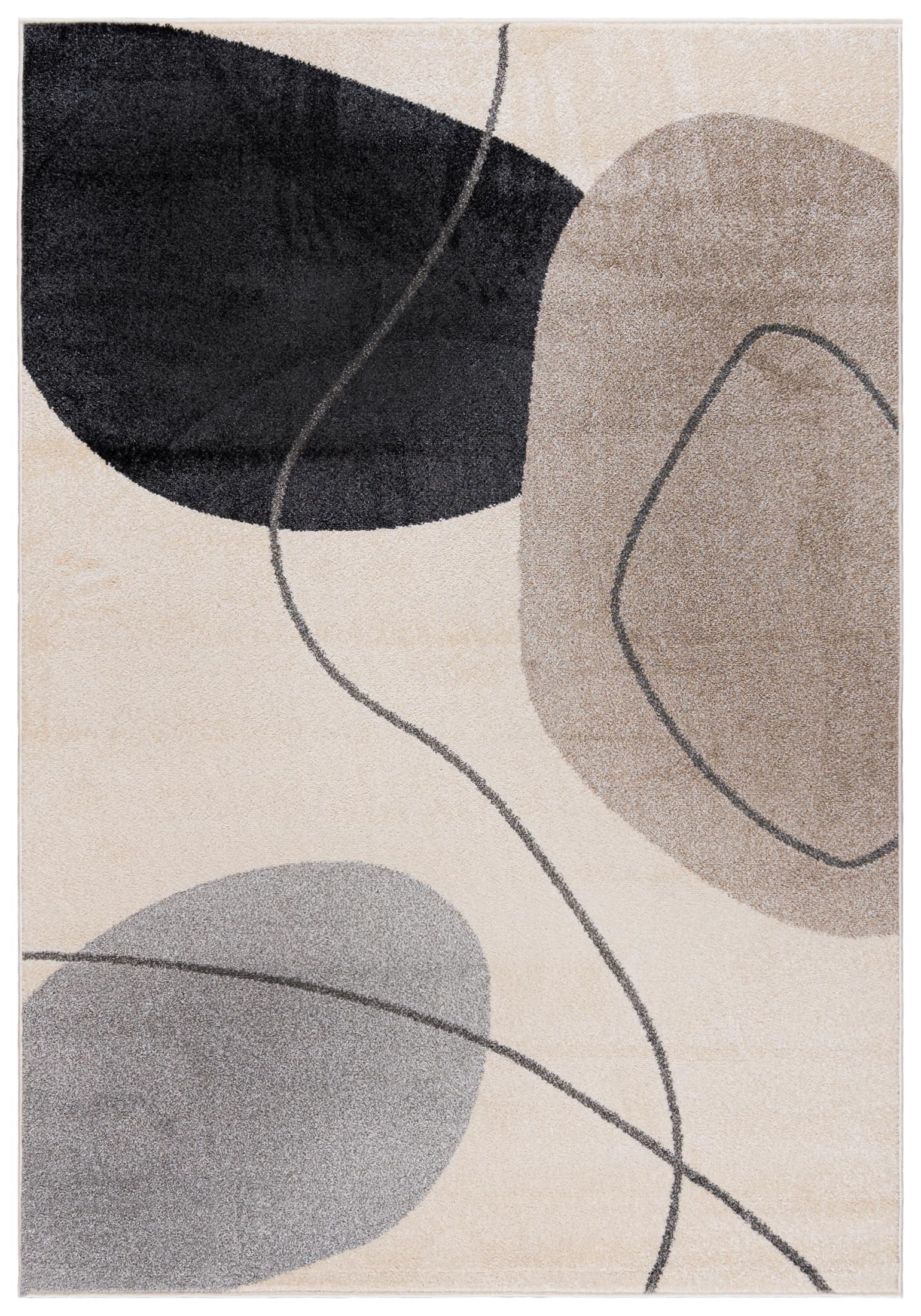Tapis beige moderne géométrique Mazovia 120 x 170 cm pour salon et chambre