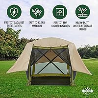 Vista 2 de Hike Crew Toldo de refugio de lluvia compatible con tienda de campaña desplegable de 4 lados con paneles de 6.5 pies Toldo duradero que transforma