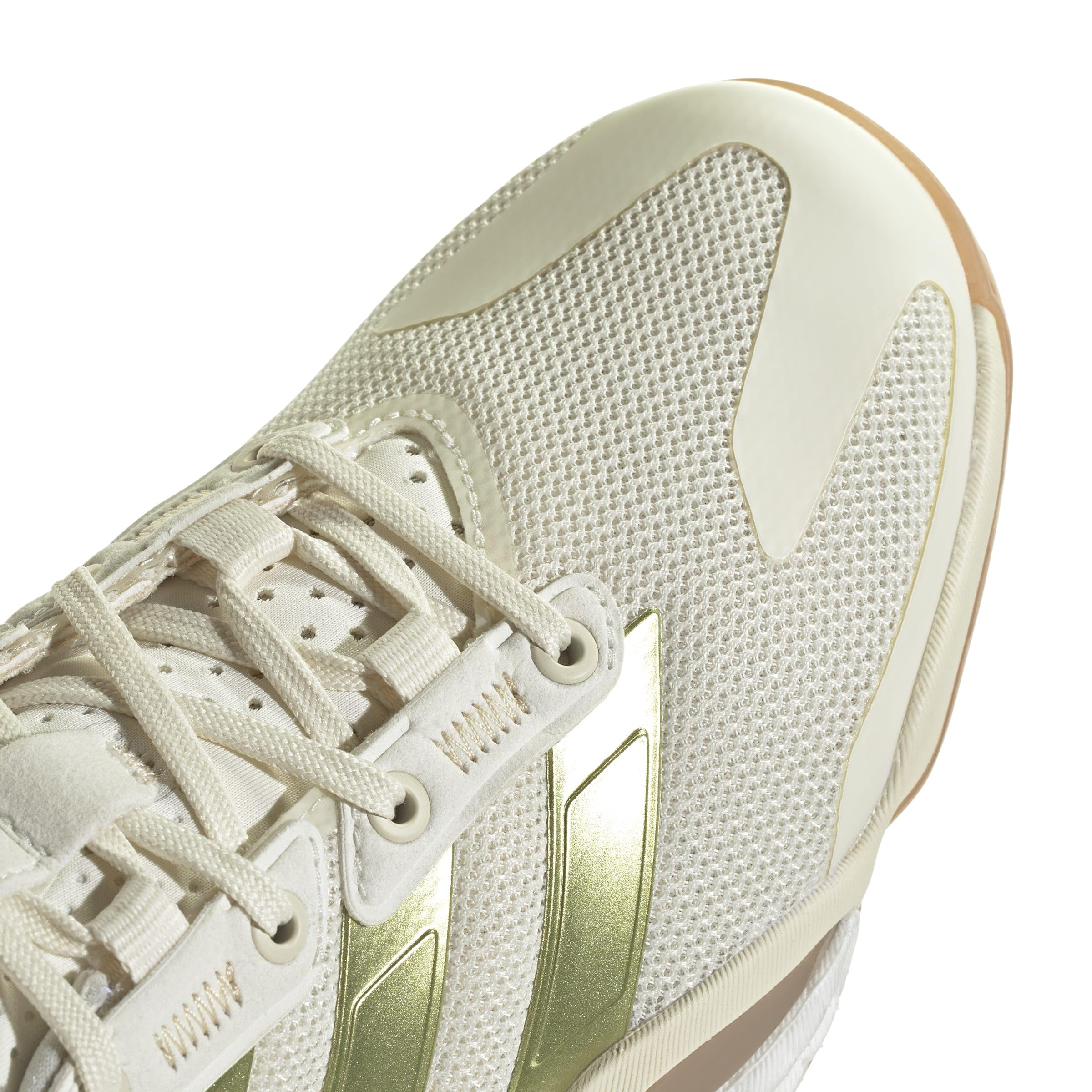 adidas Mujer Stabil 16 Indoor Shoes, Off White/Gold Met./Crystal Sand, 49 1/3 EU