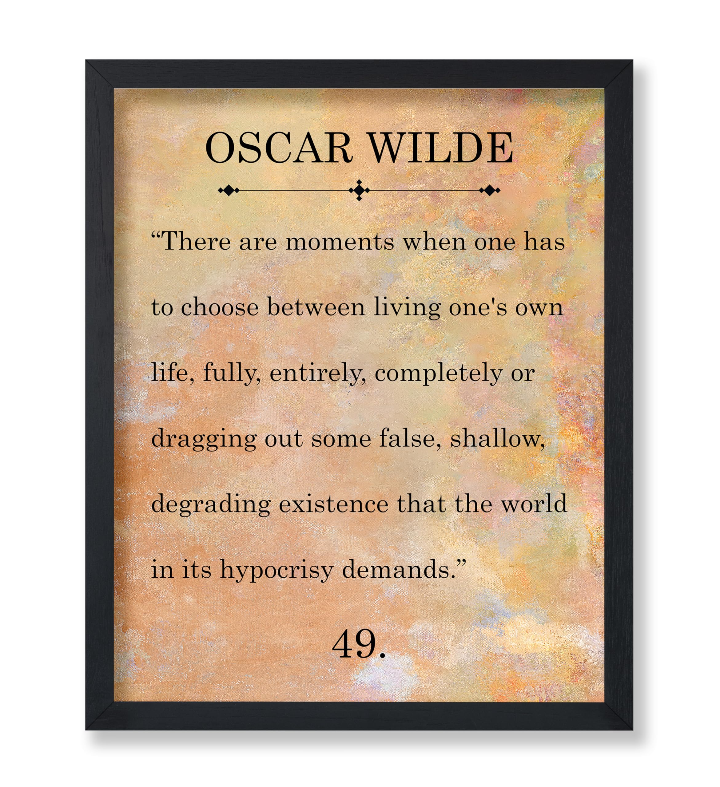 Poster Master Oscar Wilde Poster - Oscar Wilde Quote Print - Motivational Quote Art - Inspiring Gift for Student, Teacher - Minimal Decor for
