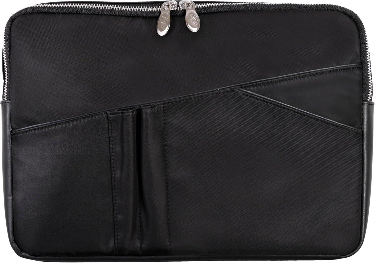 McKlein Auburn, 15" Laptop Sleeve Case with Leather Trim/Laptop or Tablet Bag Case, Sleek Water Repellent Design, Lightweight Business School College Casual