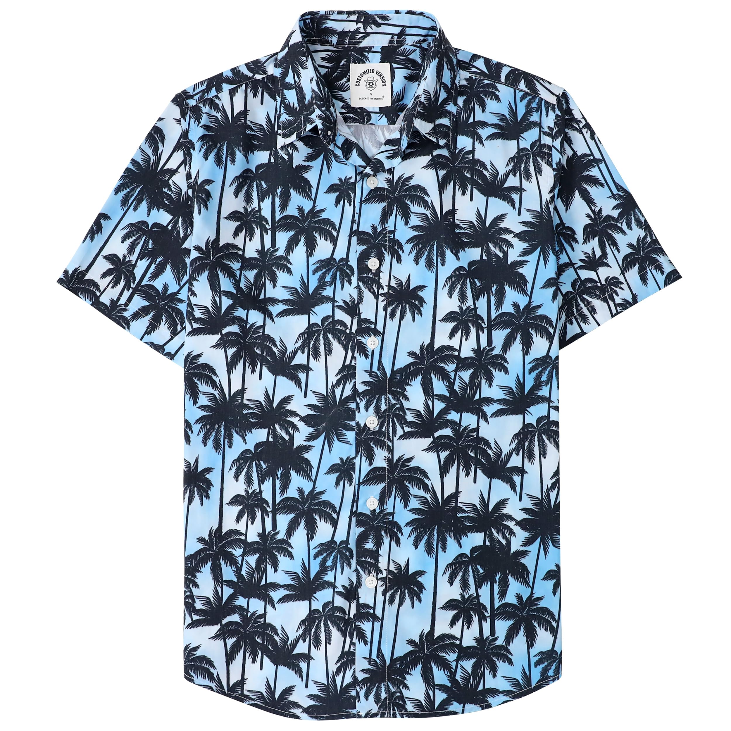 Dubinik® Hawaiihemd Kurzarm Hemd Sommer Hemd Aloha Hemd Button Down Freizeithemden Für Herren Hawaii Hemd Männer Regular Fit