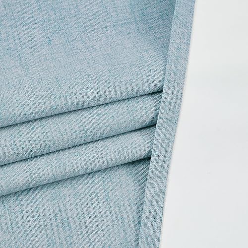 Miniatura 9 de Melodieux Cortinas opacas de lino azul cielo de 96 pulgadas de largo, cortinas con aislamiento térmico con ojales para dormitorio, sala de estar,