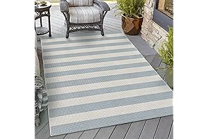 OJIA Striped Outdoor Rug: Coastal Comfort for Patio, Porch, and Beyond