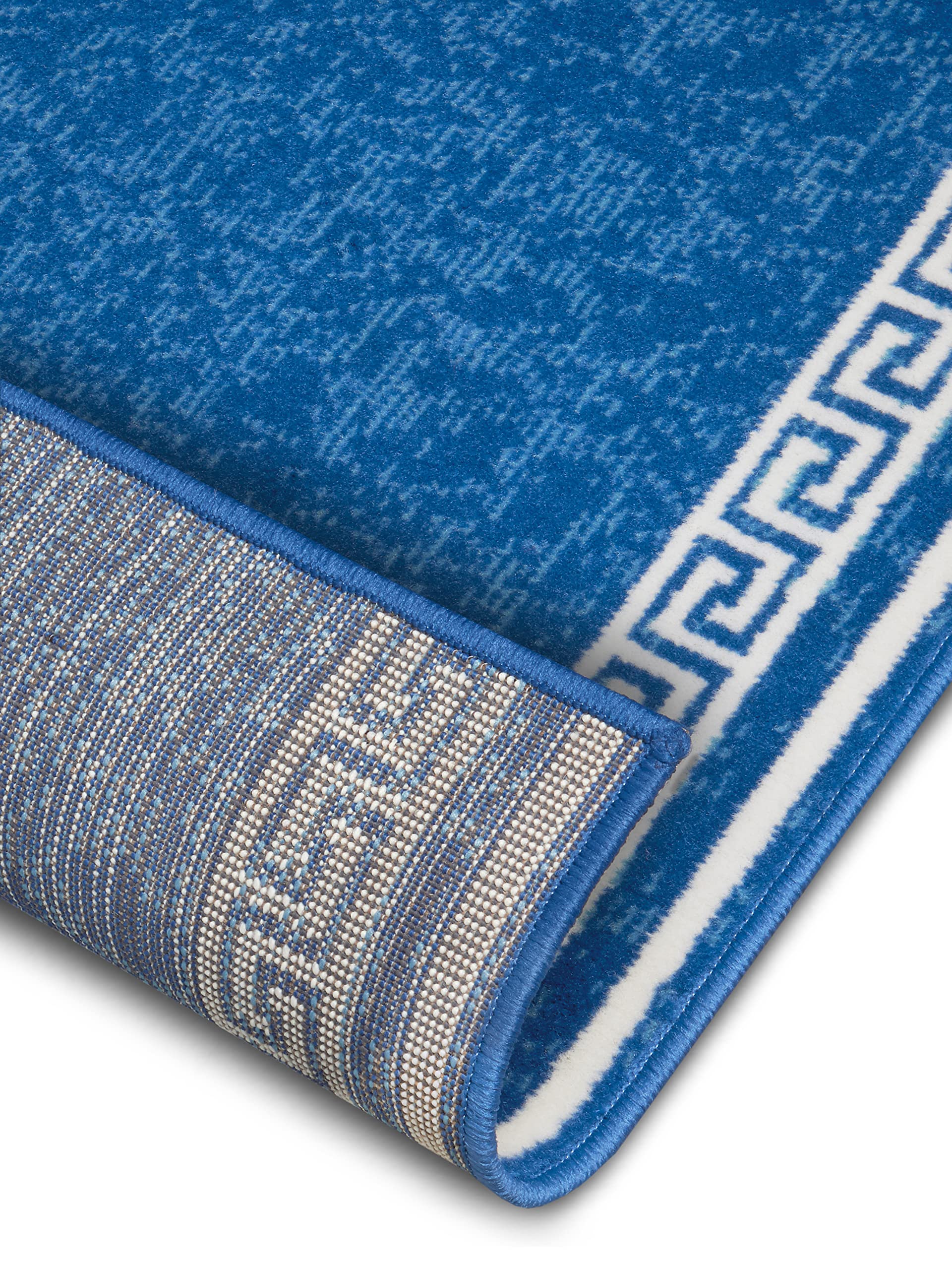 HANSE Home Tapis de CASA, 80 x 300 cm, Doux, à Poils Courts, Design Moderne, pour Couloir, Chambre à Coucher, Chambre d'enfant, Salle de Bain, Salon, Cuisine, Chemin de décoration - Bleu Jean