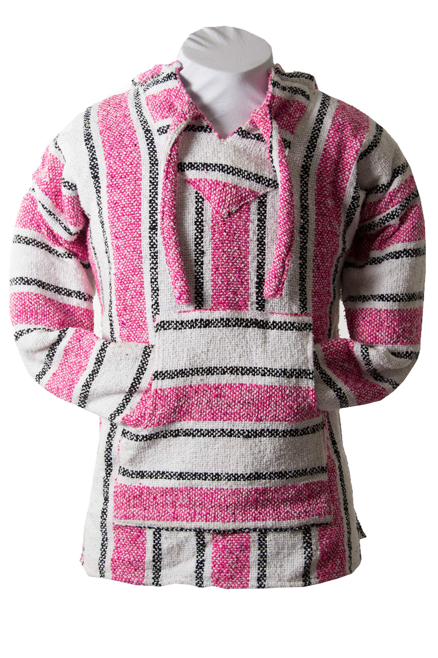 Sacred Handcrafts| Mexican Baja Style Hoodie | Jerga Jacket | Iconic Hippie-Inspired Design | Eco-friendly Surf Poncho