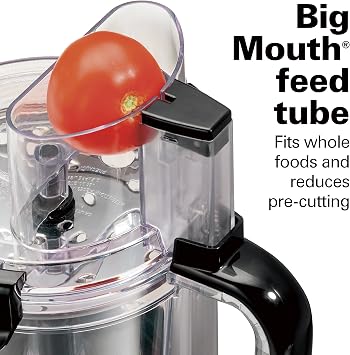 Hamilton Beach 12 Cup Food Processor Bundle with Bowl Scraper, Slicing & Shredding Discs, 450W Motor
