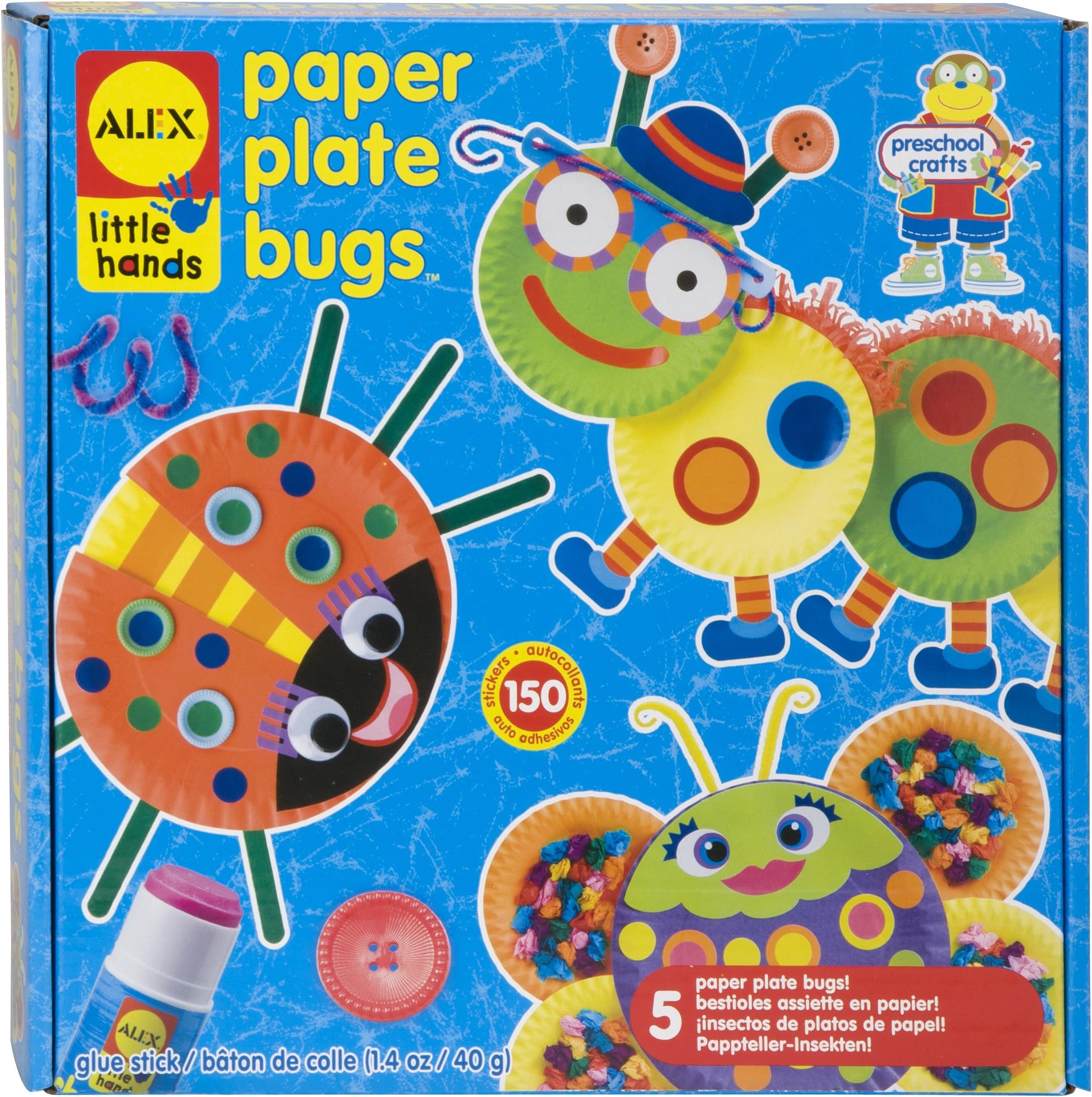 Alex Little Hands Paper Plate Bugs Kids Toddler Art and Craft Activity