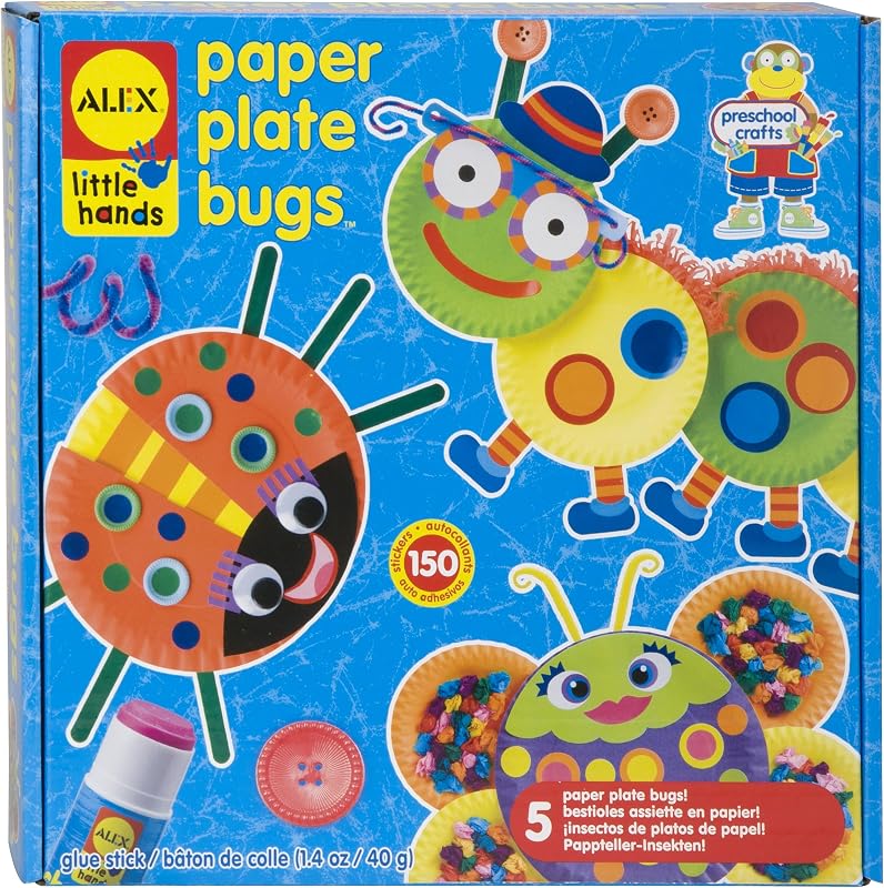 Actividad de arte y manualidades para niños pequeños con platos de papel Alex Little Hands