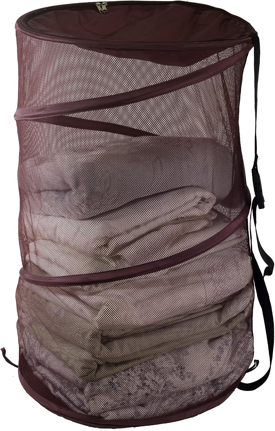Collapsible Wire Mesh Laundry Hamper, Navy Blue, Durable, Flexible, Lightweight, Portable, 18"W x 29"H