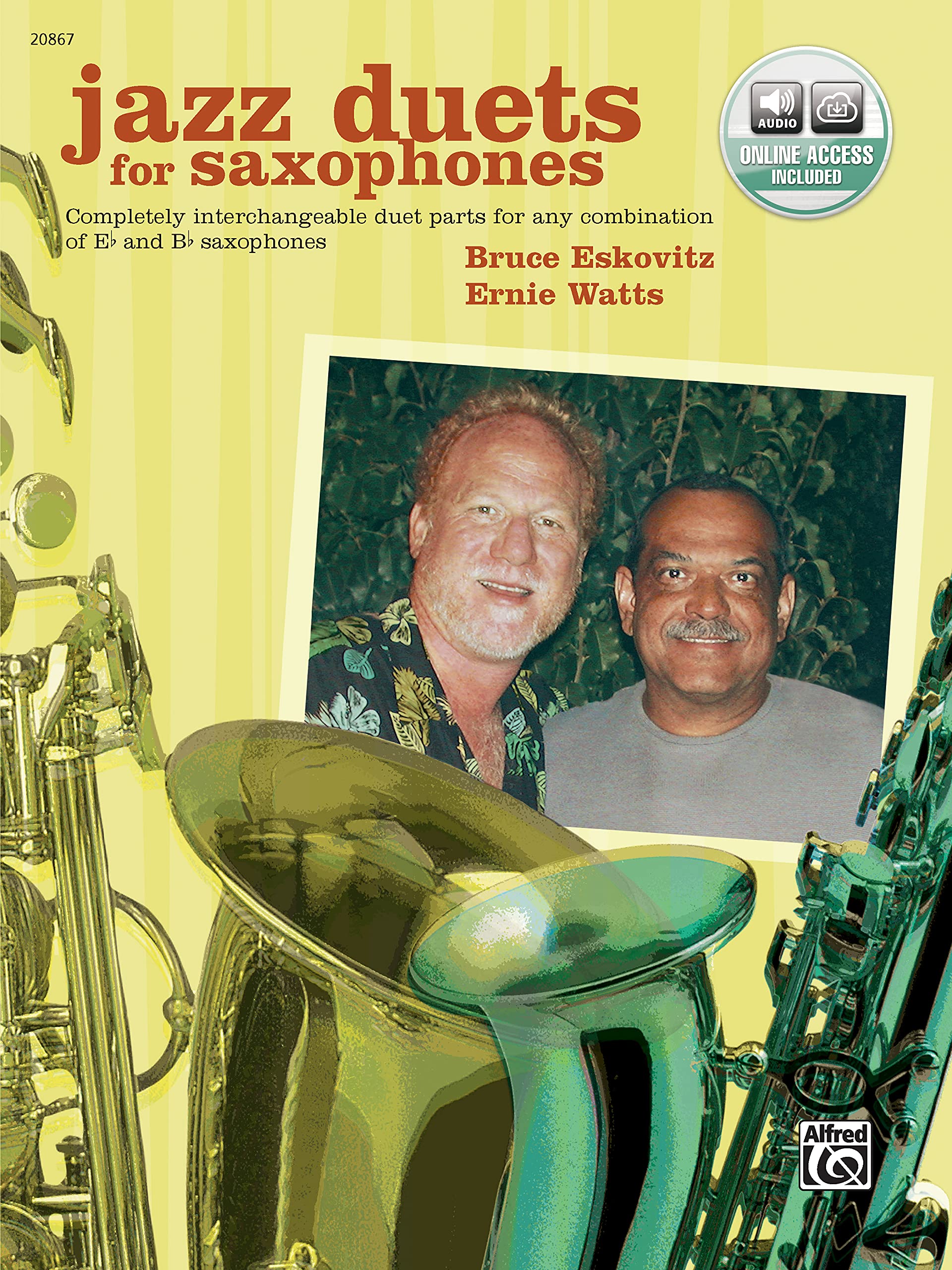 Jazz Duets for Saxophones (Book & CD): Completely Interchangeable Duet Parts for Any Combination of E and B Saxpohones