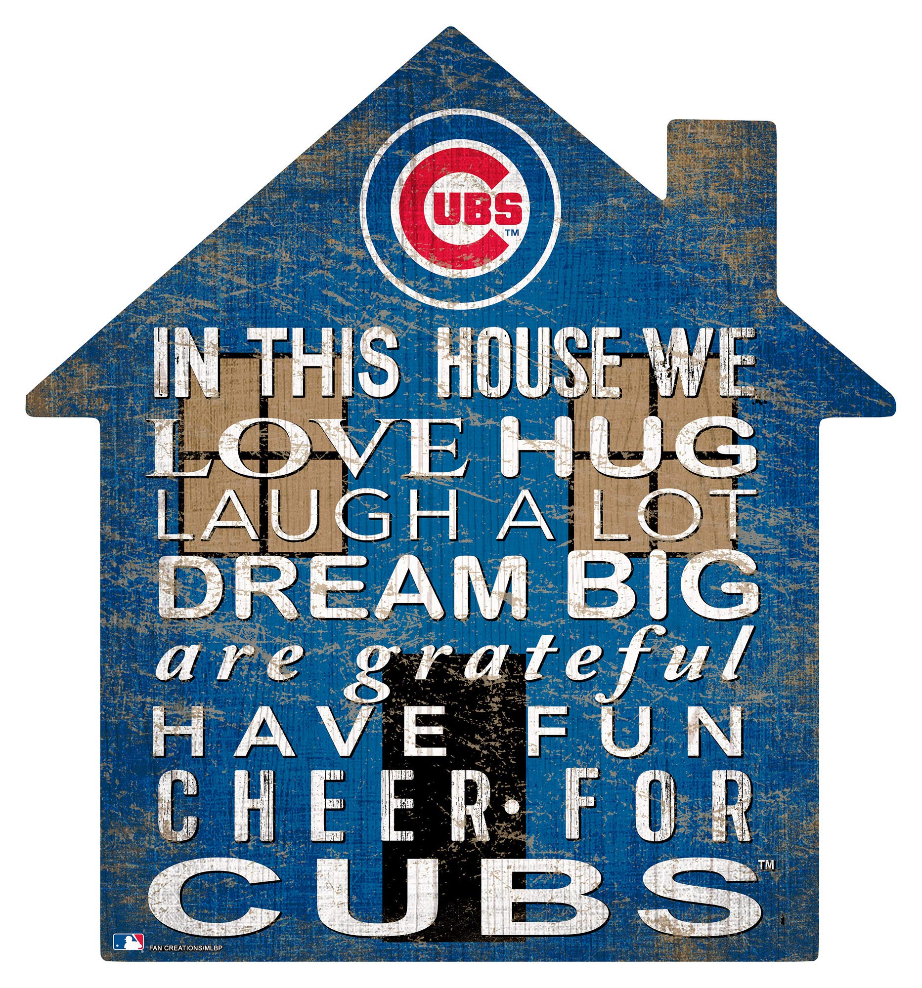 Fan CreationsMLB Chicago Cubs Unisex Chicago Cubs House Sign, Team Color,Plastic, 12 inch