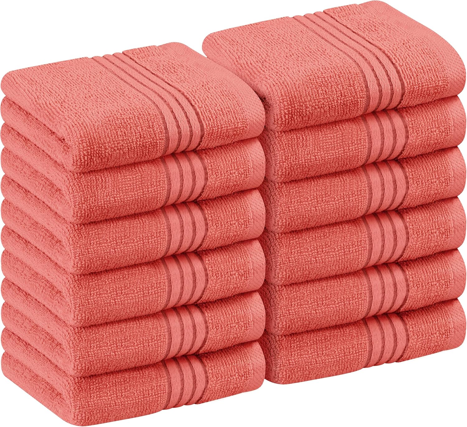 Utopia Towels Juego de 12 paños de primera calidad (12 x 12 pulgadas) 100% algodón hilado en anillo, altamente absorbentes y suaves al tacto para