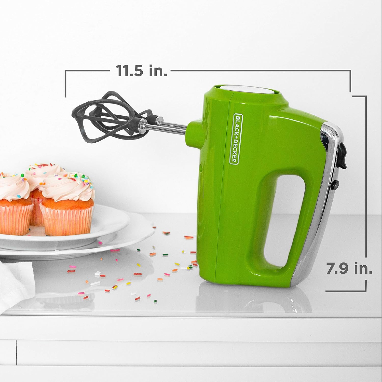 Black+Decker MX600L Helix Performance Premium Hand, 5-Speed Mixer, Lime Green, small