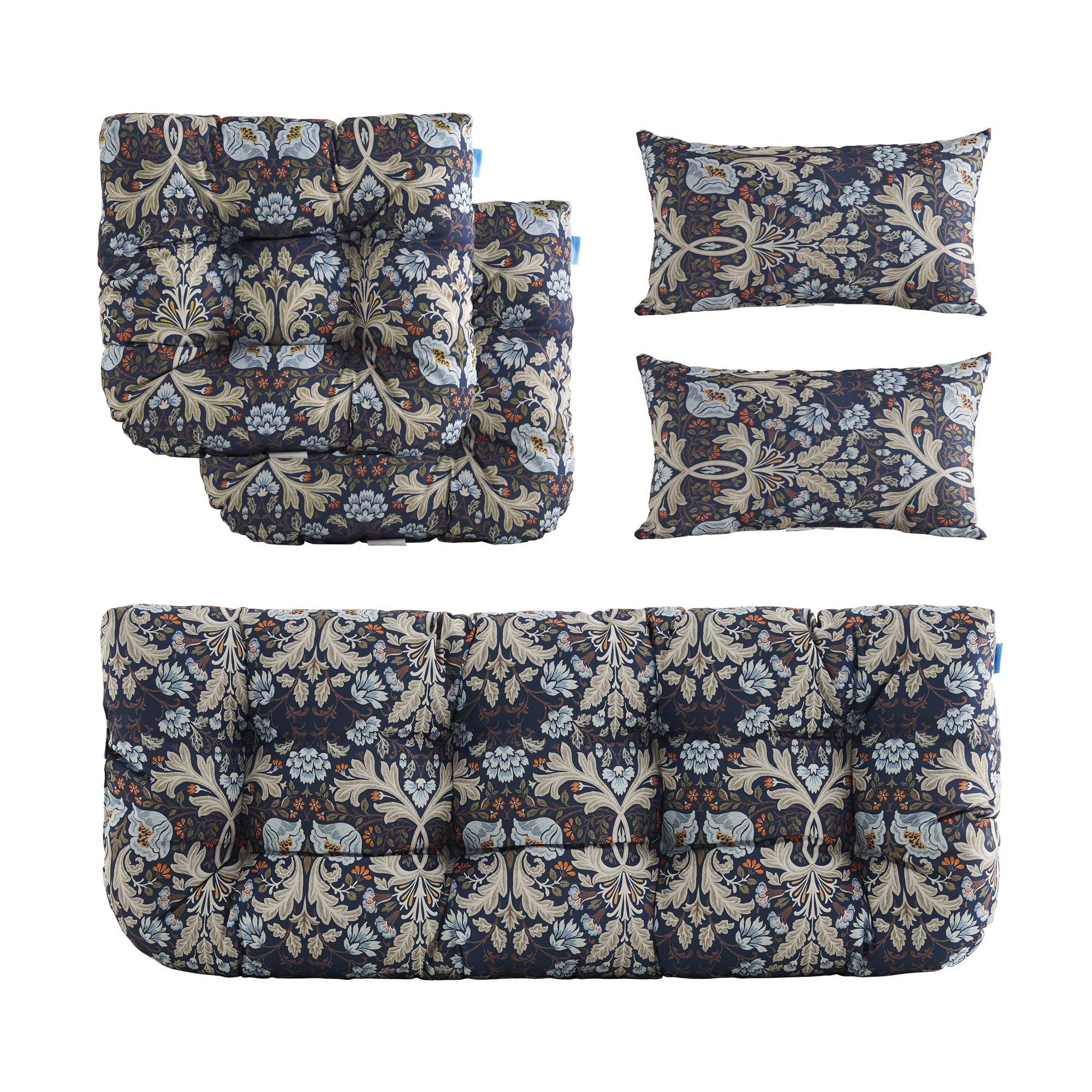 ARTPLAN Outdoor Cushions for Settee,Wicker Loveseat Cushions with Tie