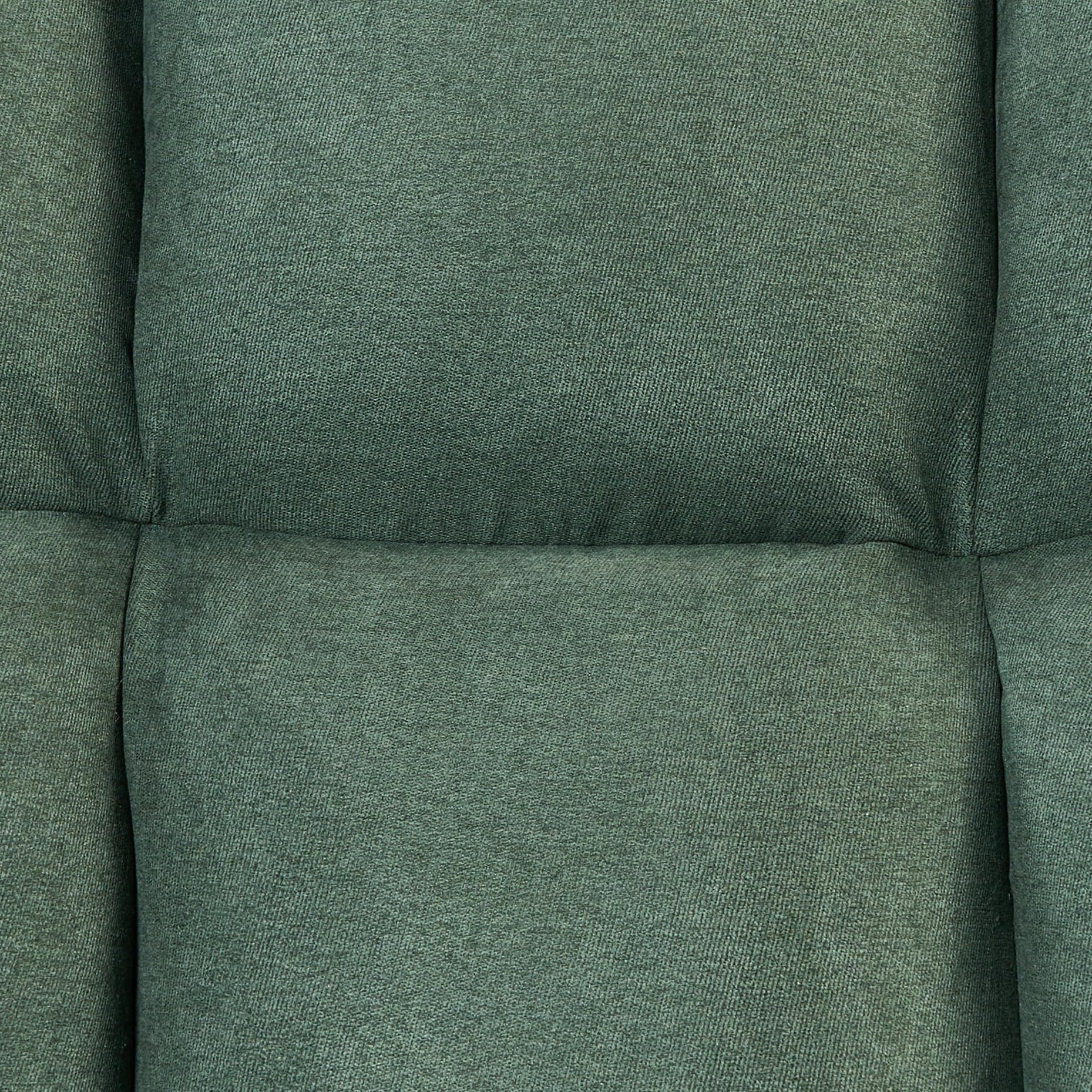 Beliani Fauteuil à Bascule Moderne en Tissu Polyester Vert Foncé et Pieds en Bois Oulu