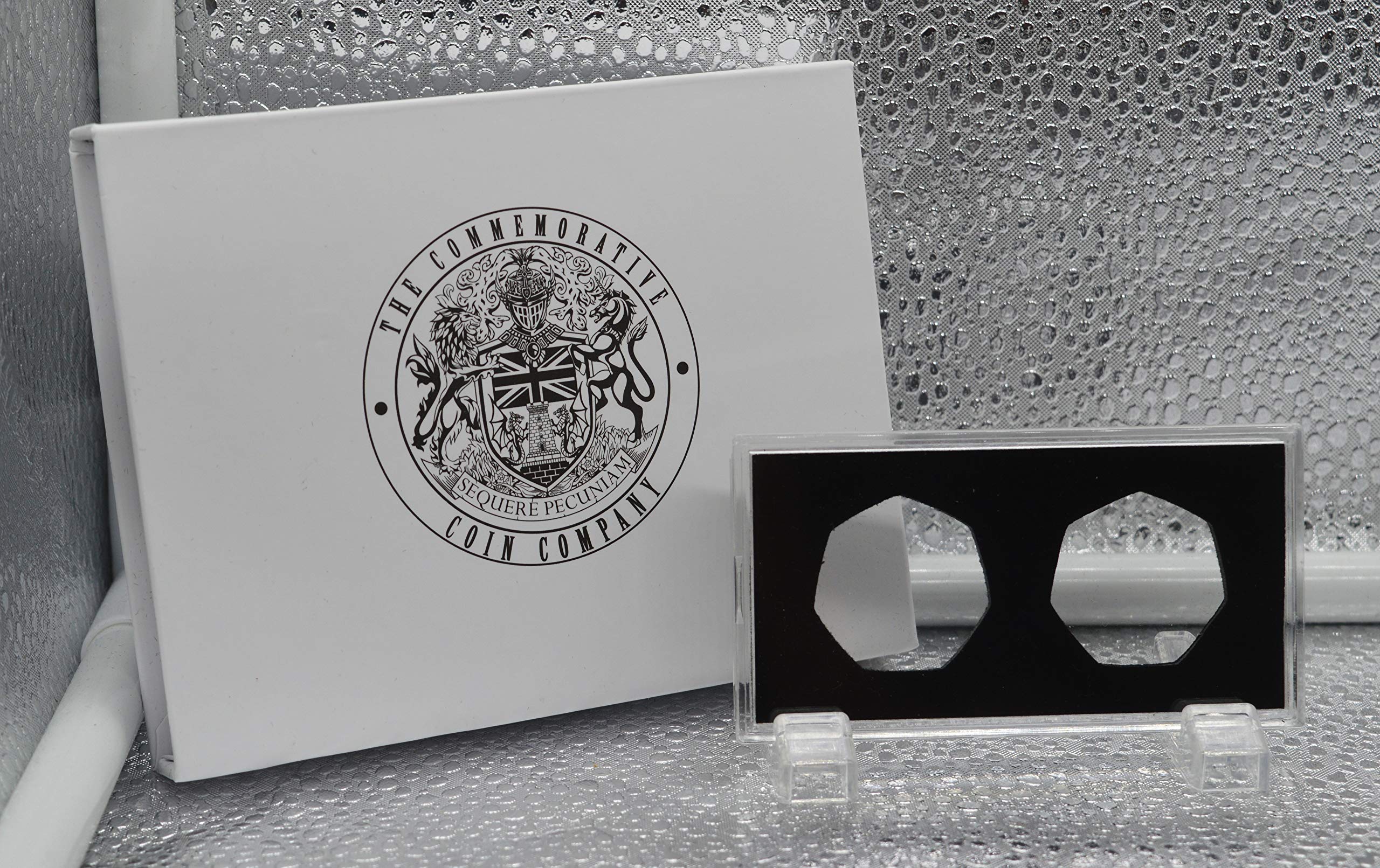 The Commemorative Coin Company 50p Coin/Commemorative Gift Box/Case with Double Display/Presentation Stand. Gift/Present