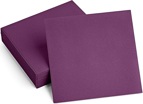 Miniatura 5 de Servilletas de cóctel desechables con tacto de lino, paquete de 200 servilletas de papel AMETHYST de 5 x 5 pulgadas para bar, restaurante y