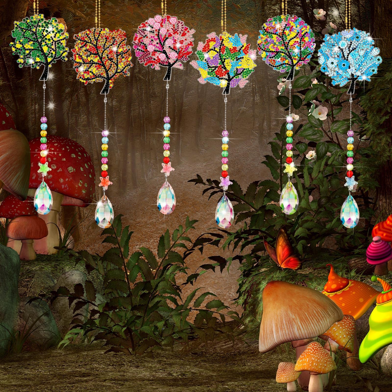 Amazon.co.jp: Burbell 6個 生命の樹 ダイヤモンドアート サン