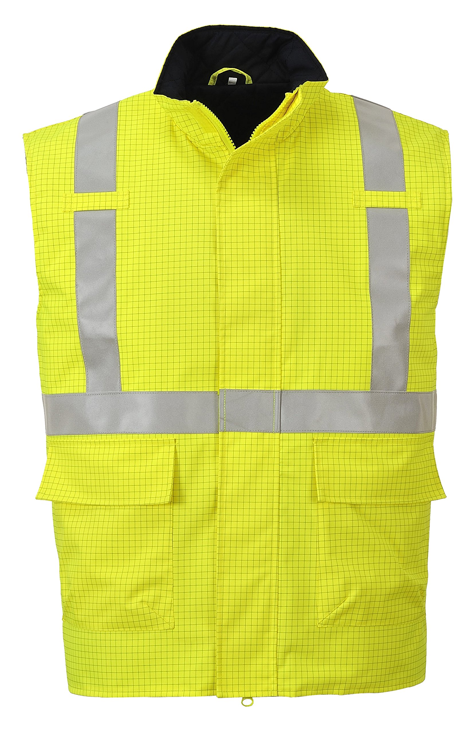 Portwest S776 Gilet Bizflame Rain Flap di Chiusura Frontale 4 Tasche Ampie