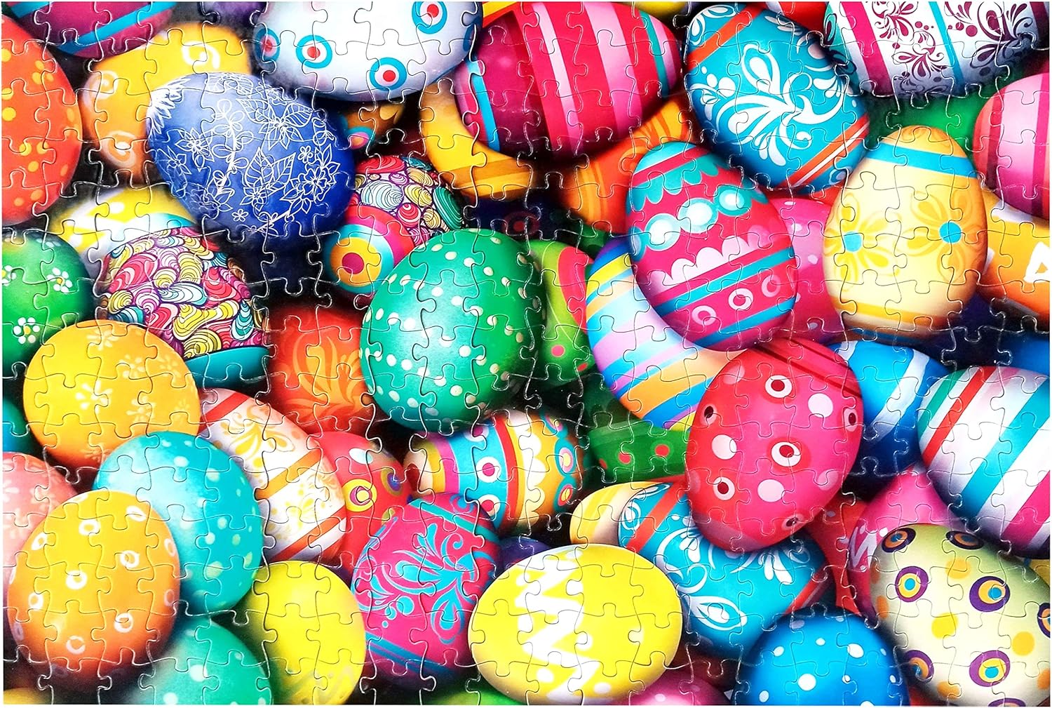 JOYIN 300 Large Piece Jigsaw Puzzle (21.25 x 15 inches) Eggcellent for Easter Party Favors Plush Easter Basket for Baby, Toddler & Kids of All Ages