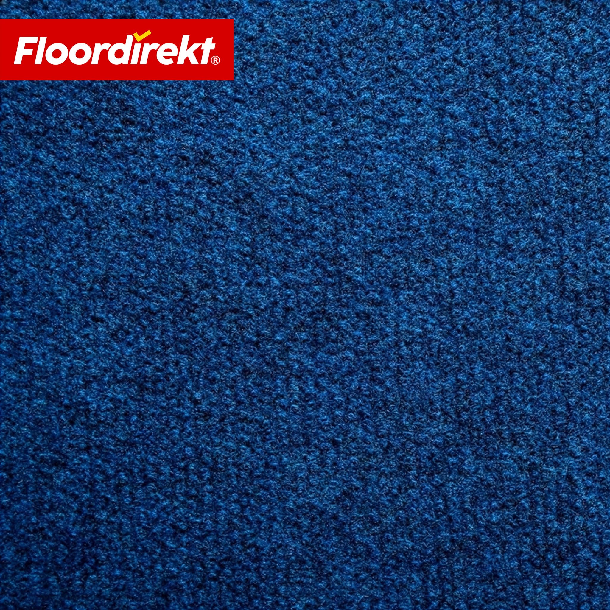 Floordirekt Nadelvlies Teppichboden 200x100 cm – Strapazierfähiger Teppich mit Schaumrücken, trittschalldämmend & kälteisolierend, individuell zuschneidbar für Wohnraum & Büro Dunkelblau
